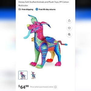Disney COCO Dante Alebrije  Multicolor Plush Toy